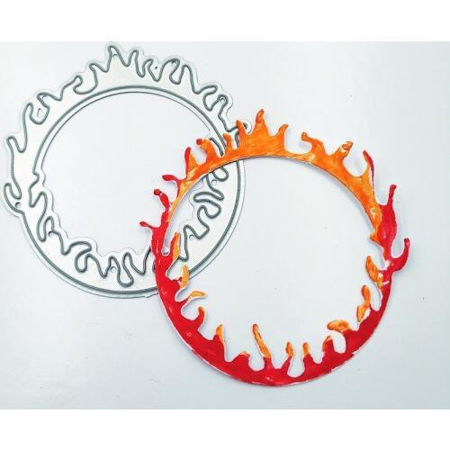Fire Circle Paper Art Carbon Steel Cutting Die Metal Cutting Dies Stencils Die Cut for DIY Scrapbooking Album Paper Card