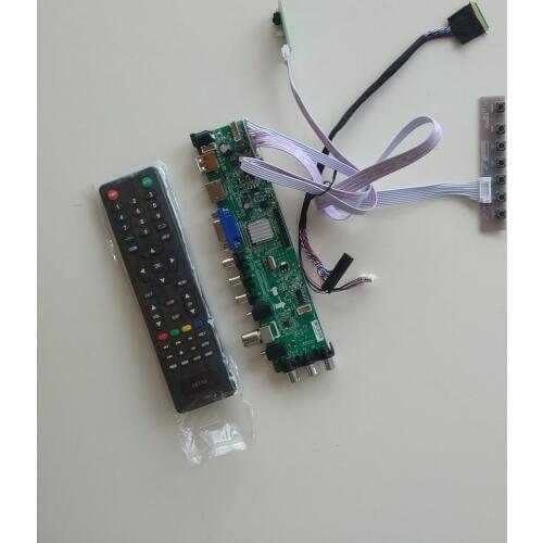 Kit for B156XW02 V.3 1366X768 USB AV TV LED DVB-T2 DVB-T 15.6" Digital Signal 40pin LVDS Controller board HDMI VGA