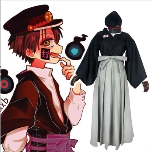 Toilet-bound Hanako-kun cos Yugi Tsukasa anime man woman cosplay Kimono costume set Underwear + outerwear + hat + belt + socks