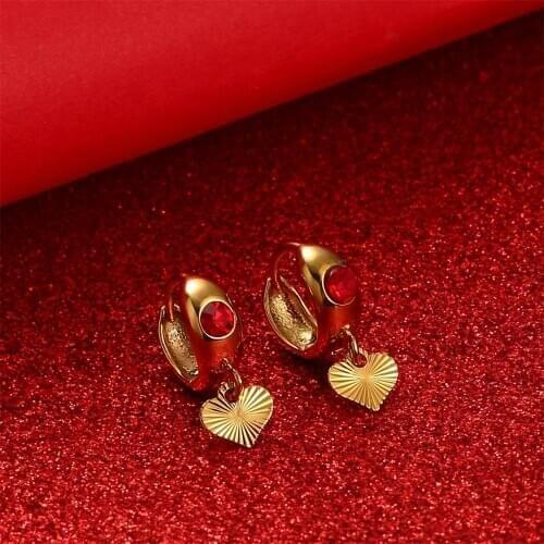 Small Heart Earrings Women Girl Wholesale Arab Africa Middle East Earrings Wedding Party Gift