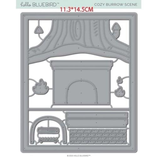 The house under the tree hole Metal Cutting Stencils for Scrapbooking Scrapbooking Metal Cutting Dies New Cutting Dies 2021