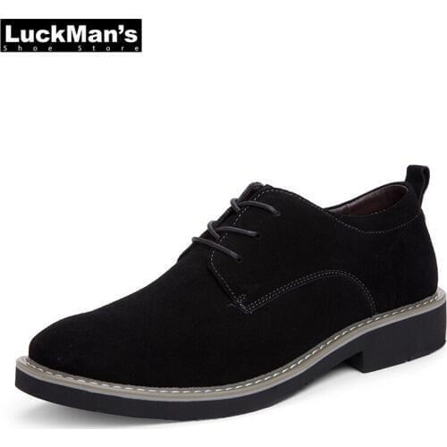 Men Casual Shoes Oxfords Cow Suede Mens Flats Spring Autumn Fashion Classic Man Shoes Leather Genuine Size 38-46