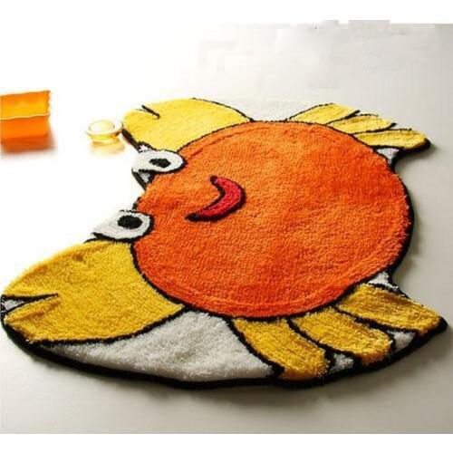 NiceRug Super Cute Child Cartoon Crab Soft Alfombra Mat Cover Carpets Floor Rug Area Rug for Living Room/Bathroom/Kitchen