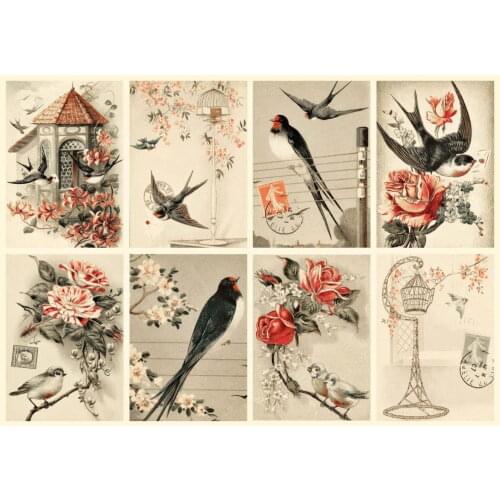 Nova 1000 Parça Birds and Flowers Collage Puzzle-Jodielee