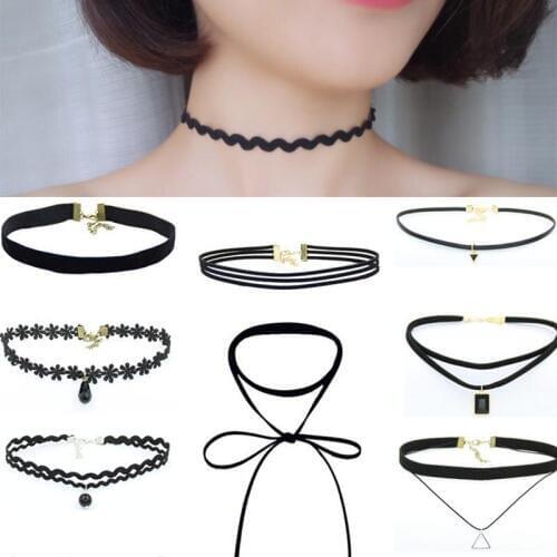 Sexy Choker Necklace Black Lace woman Collar Neck accessories Masquerade Wedding Bachelorette Party Decoration birthday gift