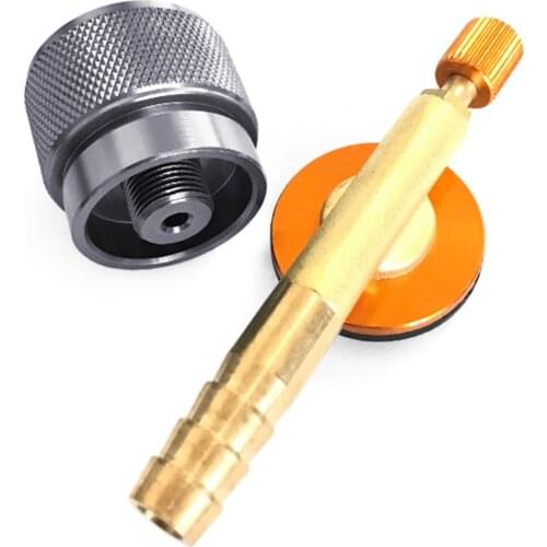 Camping Stove Adapter Outdoor Camping Stove Gas Adapter 1LB Propane Small Tank Input EN417 Valves Output Connector