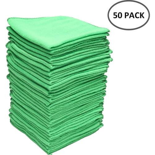 50pcs Microfiber Cleaning Cloth Towel No-scratch Rag Car Polishing Detailing Car Washing Cleaning Towels