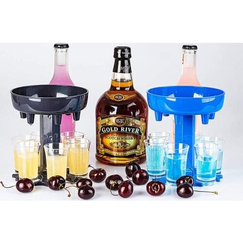 6 Shot Glass Drink Dispenser for Alcohol Cocktail Party Quick Filling Tool Drinking Game Bar Accessories Pour Wine Dispenser