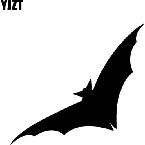 YJZT 15.1CM*13.6CM Bat Pattern Decorate Bumper Accessories Car Sticker Vinyl Decal Black/Silver C4-2902
