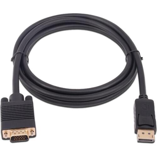 1.8M DP display port Male To VGA Male Cable 1080p High Quality Display Port1.1 to VGA Converter Adapter