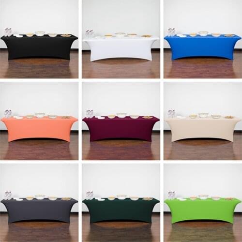 1pcs Rectangular Tablecloth Spandex Stretch Table Cover For Wedding Table Cloth Hotel Home Event Party Decoration