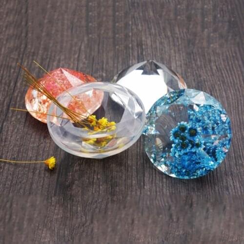 1pc Diamond Shape Jewelry Making Mold Silicone Mold Resin Pendant Mould DIY Craft Tools
