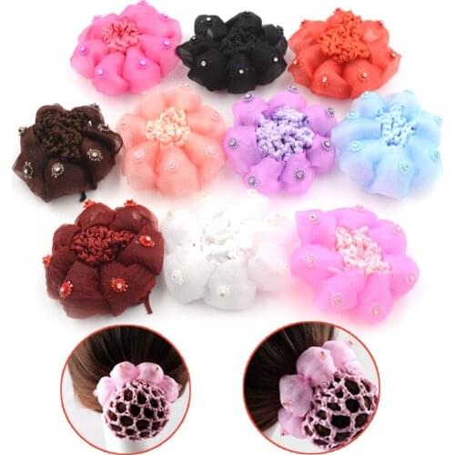 10 Colours Children Kids Bun Cover Snood Hair Net Gift Sleep Ballet Dance Skating Crochet Decor