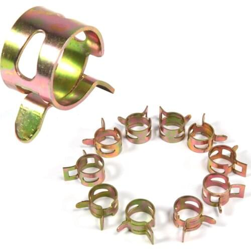 10Pcs/set Spring Band Fuel Hose Clips Silicone Pipe Reusable Optional 6mm 7mm 8mm 9mm 10mm 11mm 12mm 13mm 14mm 15mm Pipe Clamp