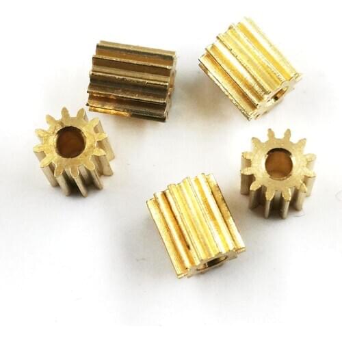 122A 0.4M Metal Gears 12T 2mm Diameter 5.5mm x Height 6mm 12 Teeth Pinion 5PCS/LOT