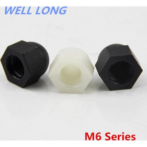 25pcs/lot M6 Nylon Nuts Acorn Nuts Plastic Nuts Decorative Nuts