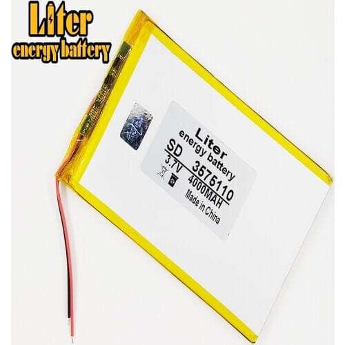 3575110 Tablet PC 8 cable with battery capacity 3.7V 4000mA Universal Li-ion battery for tablet pc 7 inch 8 inch 9inch