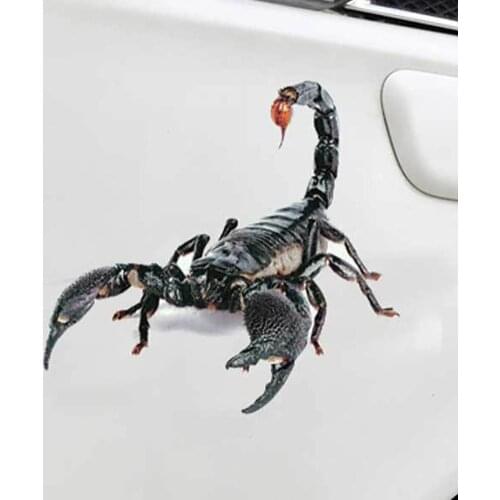 3D Car Sticker Simulation Animal Bumper Door Decor Scorpion Spider Lizard Decal Fashion car sticker 2021