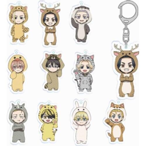 Anime Tokyo Revengers Takemitchy Hanagaki Takemichi Baji Keisuke Cosplay Acrylic Keychain Cartoon Bags Pendant Decor Keyring Toy