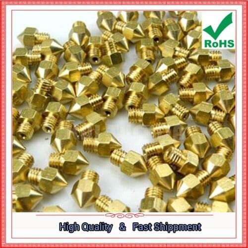 3D Printer Accessories Nozzle 1.75mm Supplies KOSSEL Nozzle Extruder Brass Nozzle 0.4m (E4A5)