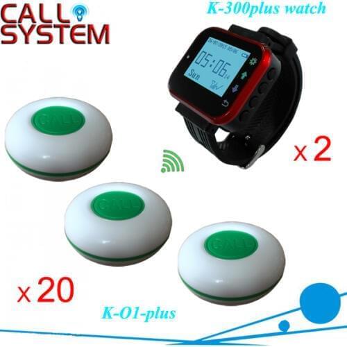 Wireless communication calling system 2 wrist pager 20 guest button restaurant ordering devices