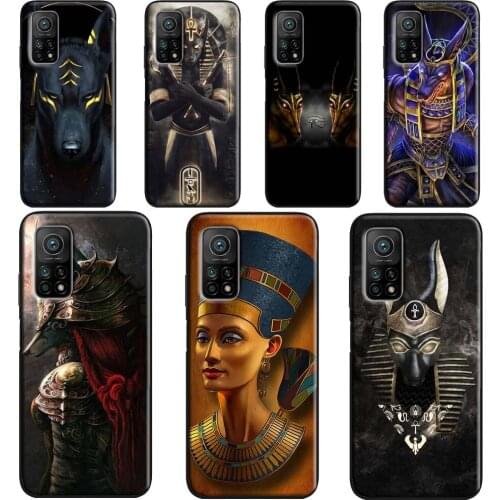 Egypt Nefertiti Anubis Ankh Case POCO X3 Pro F3 F1 F2 M3 Pro Cover For Xiaomi Mi 11 Lite Ultra Note 10 Mi 9T 10T Pro