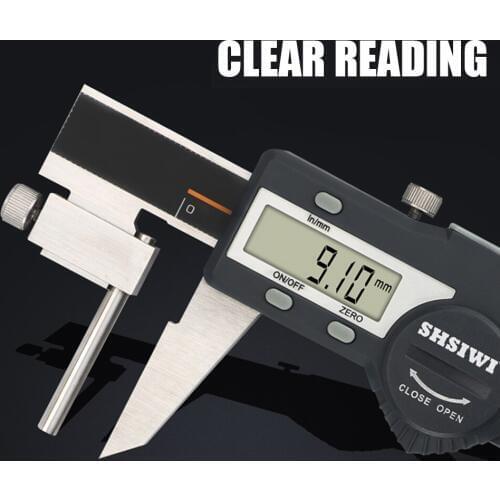 SH-5120 Wall Thickness Digital Caliper 0-150/200/300 Tube Measuring Wall Ruler