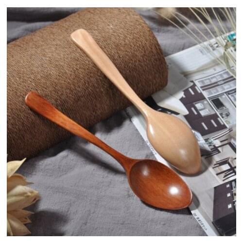 Retro Wooden Spoon Kitchen Cookware Tool Soup Tea Spoon Dining Kitchen Wooden Spoon