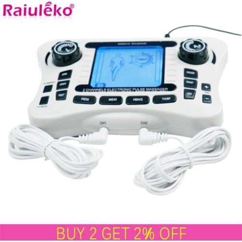 12 Modes Electrical Tens Pulse Massager EMS Muscle Stimulator Acupuncture Low Digital Frequency Physiotherapy Machine Fat Burner