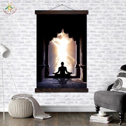Keep Calm Black Yoga Modern Canvas Art Prints Poster Wall Painting Scroll Painting Artwork Wall Art Pictures Home Decoration