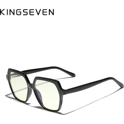 KINGSEVEN DESIGN Womens Anti Blue Ray Light Blocking Glasses UV400 Optics Glasses Frame For Computer Radiation Protection Lens