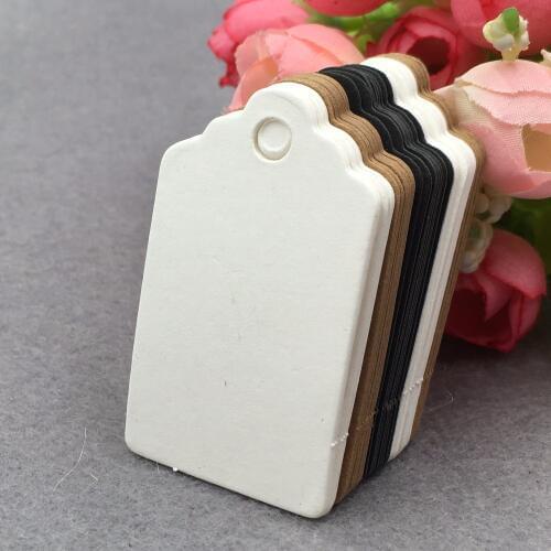 500pcs Brown Hang Tags Kraft paper Gift Tags DIY Packing Labels Blank Price Tags Jewelry Display Cards Labels Wedding Tags