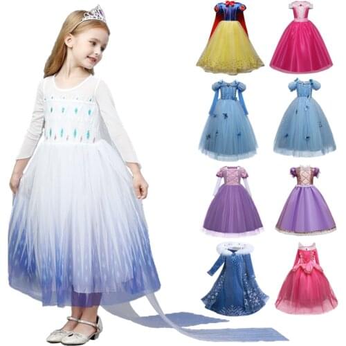 Girls Princess Costume Kids Halloween Carnival Cosplay Dress Up Children 4 5 6 7 8 9 10 Year Christmas Party Disguise Clothing