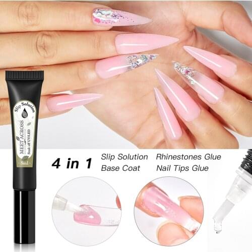 Nail Rhinestone Nail Tips Glue Set With Full Nail Tips Full Cover Fake False Nails Glue DIY Manicure Nail Art Tools Decorations