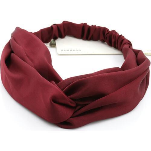 Soft Ribbon Cloth Knotted Bands Wringkling Headbands Turban Hairwear Headbands Women Hair Accessrories 4 Colors