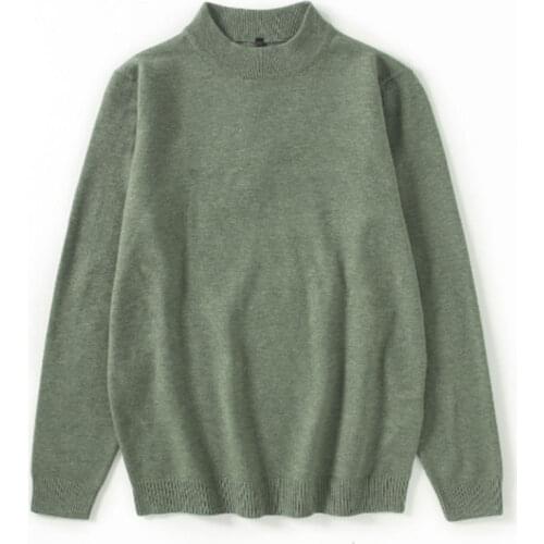 2021 Autumn winter new Korean trend High neck sweater men wool bottoming Sweater