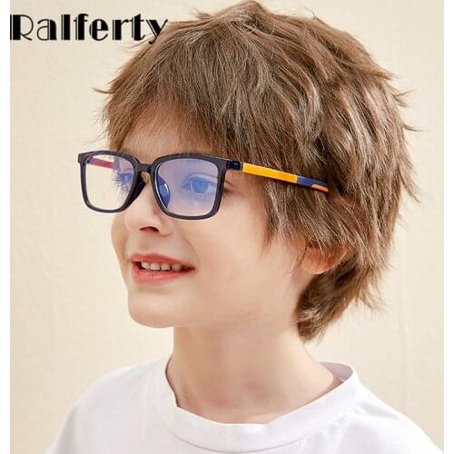Ralferty High Quality Computer Glasses Children Anti Blue Glasses Eyeglass Frame Kids TR90 Ultra-light Optical Glasses Frames Bo