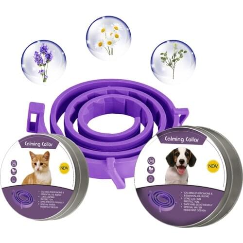 Pet Calm Collar Cat Soothing Collar Dag Cat Emotion Mood Control Collar Adjustable Waterproof Necklace Cat Dog Relax Accessories