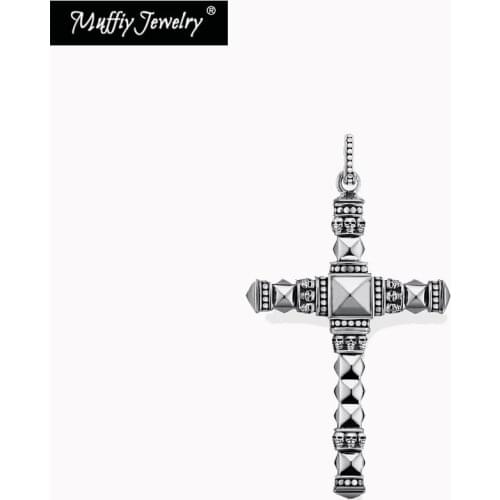 Pendant Cross Studs Look Skull Design Fit Necklace 2021 New Fine Jewelry 925 Sterling Silver Bijoux Vintage Gift For Women & Men