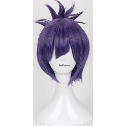 Seraph of The End Lacus Welt Owari no Seraph Cosplay Wig Short Purple Synthetic Hair Wigs + Wig Cap