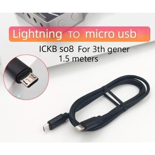 1.5m OTG lightning to micro usb/USB C adapter fOR ICKB SO8/SO6 sound card cable charger data transfer Type c connector cable