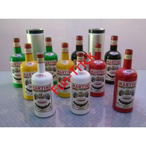Moving, Increasing and Coloring Bottles (10 bottles) -- Magic Trick , Stage Magic