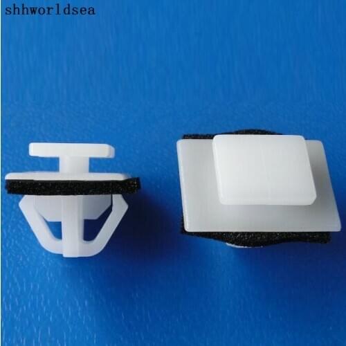 Shhworldsea 100pcs Free Shipping POM White Rocker Panel Moulding Fastener Clip For Hyundai