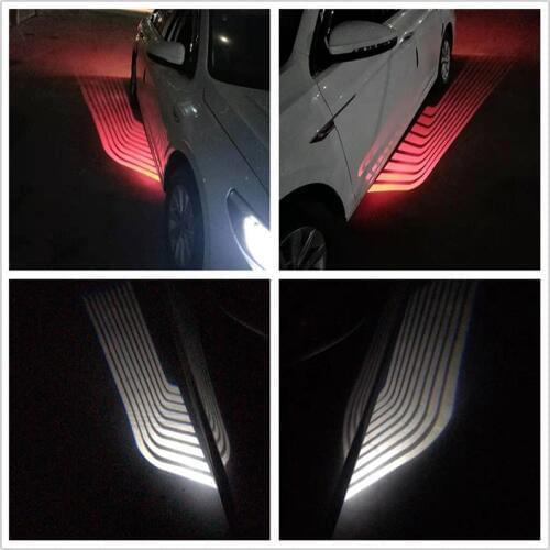 2pcs Angel Wings LED Car Door Light white blue red green color projector ange led carpet Puddle light underglow fit all cars