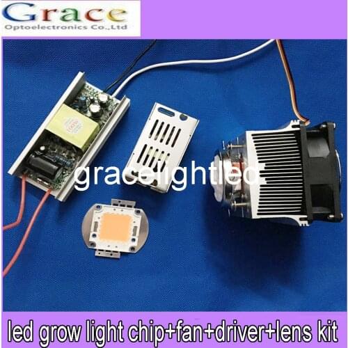 100W DIY led grow light 380-840nm kit,100W LED +diver+heatsink +60Degree lens