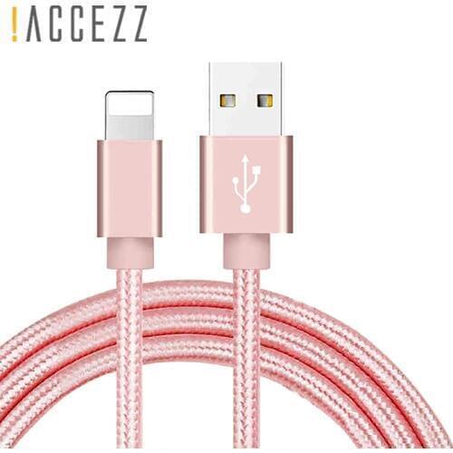 !ACCEZZ Usb Charging Cable For Iphone X XS MAX XR 8 7 6s 6Plus Charge Data Cord For Ipad Mini Nylon Lighting Fast Charger Cables