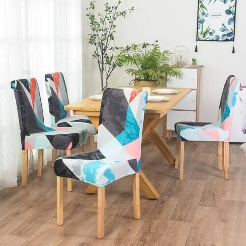 Jacquard Chair Cover Stretch Seat Covers Dining Room Removable Washable Seat Cover Universal Elastic Spandex Slipcovers