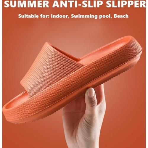 2021 New Women Anti-slip Bathroom Slippers Thick Platform Eva Soft Sole Slide Sandals Leisure Ladies Indoor Bathroom Shoes