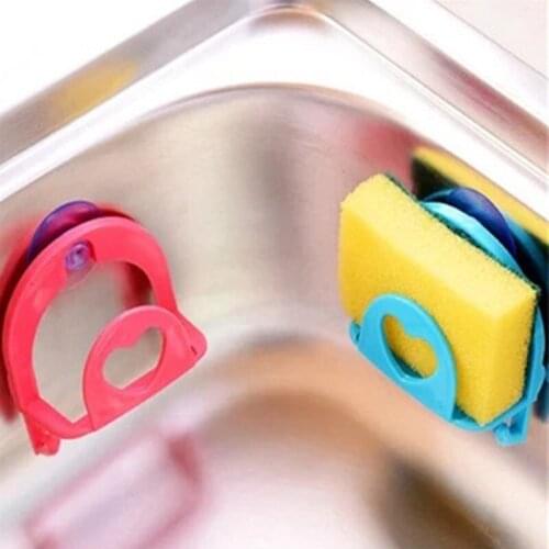 1PCS Lightweight Home Shower Room Practical Suction Cup Sink Sponge Holder Bathroom Kitchen Gadget Decor Convenient Storage Rack