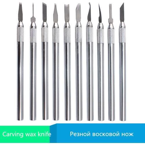 10 Pcs Wax Carving Knife Kit Sculpture Blades Wax Pottery Clay Sculpting Carving Modeling Tool Jewelry Tools